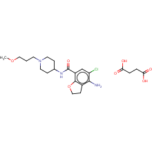 Butanedioic acid 4-amino-5-chloro-2,3-dihydro-N-[1-(3-methoxypropyl)-4-piperidinyl]-7-benzofurancarboxamide