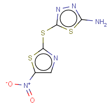 5-[(5-nitro-1,3-thiazol-2-yl)sulfanyl]-1,3,4-thiadiazol-2-amine