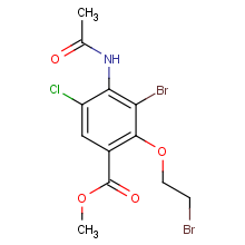 4-(乙酰氨基)-3-溴-2-(2-溴乙氧基)-5-氯苯甲酸甲酯