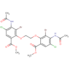 1,2-Bis[3-(acetylamino)-2-bromo-6-carbomethoxy-4-chlorophenoxy]ethane